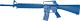 AR15 A2 Fwd Rail Weighted Blue Training Long Gun by Ring's Blueguns