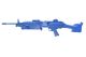 FN M249 SAW PARA Closed Stock Blue Training Long Gun by Ring's Blueguns