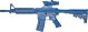 M4 COMMANDO Flat Top Open Stock, Fwd Rail, ACOG Sight Blue Training Long Gun by Ring's Blueguns