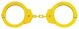 Peerless Handcuffs Peerless Model 7030 Oversize Chain Link Handcuffs - Yellow Finish